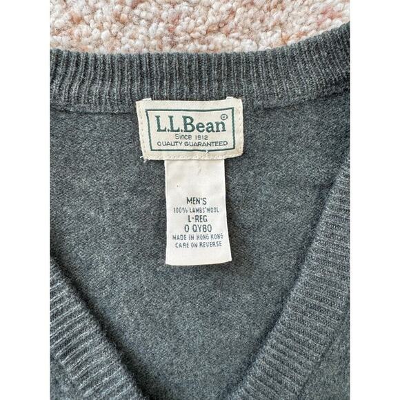 L.L. Bean 100% Lambswool Sweater Vest,  Size Large - Picture 3 of 4
